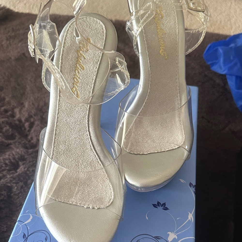 Fabulous Clear 5” High Heel Sandals - Picture 6 of 6